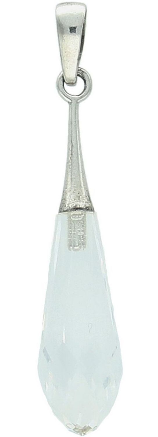 Subtelna srebrna zawieszka z jasnym kryształem i wyjątkowym szlifem. Srebro 925, długość 4 cm. Idealna do eleganckich i codziennych stylizacji. Klasyczny, kobiecy styl.1.jpg
