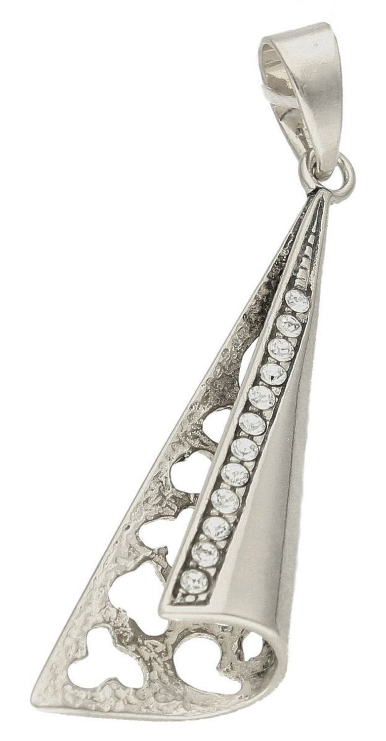 Zawieszka damska  Wiszący stożek  DIA-ZAW-5997-925  Srebrna zawieszka o ponadczasowej formie uzupełniona cyrkonią. Została wykonana z najwyższej jakości srebra próby 925. Idealny pomysł na prezent..jpg