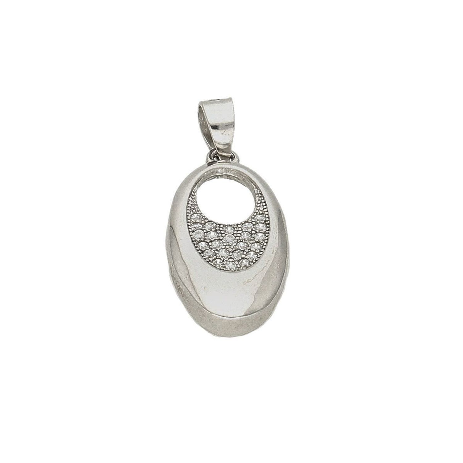 Zawieszka srebrna owalna z cyrkoniami DIA-ZAW-6085-925. Zawieszka srebrna owalna. Zawieszka srebrna z cyrkoniami. Zawieszka srebrna idealna na prezent. Zawieszka na każdą okazje..jpg