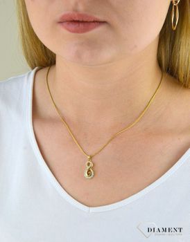 Zawieszka srebrna znak nieskończoności pozłacana DIA-ZAW-6092-925. Złoty znak nieskończoności. Zawieszka srebrna pozłacana. Zawieszka srebrna pozłacana dla ukochane (4).JPG