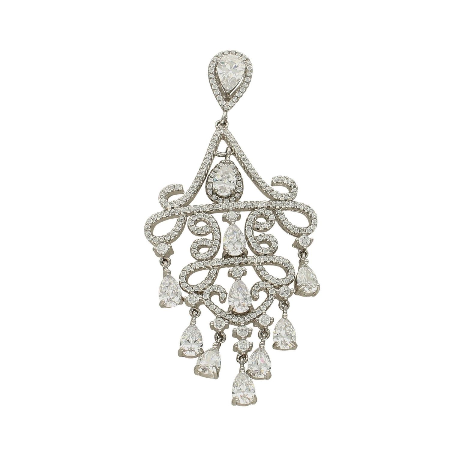 Zawieszka srebrna z cyrkoniami DIA-ZAW-6098-925. Zawieszka srebrna z cyrkoniami. Duża zawieszka srebrna. Zawieszka ślubna. Zawieszka elegancka. Zawieszka srebrna efektowna. Zawiesza srebrna idealna na preze.jpg