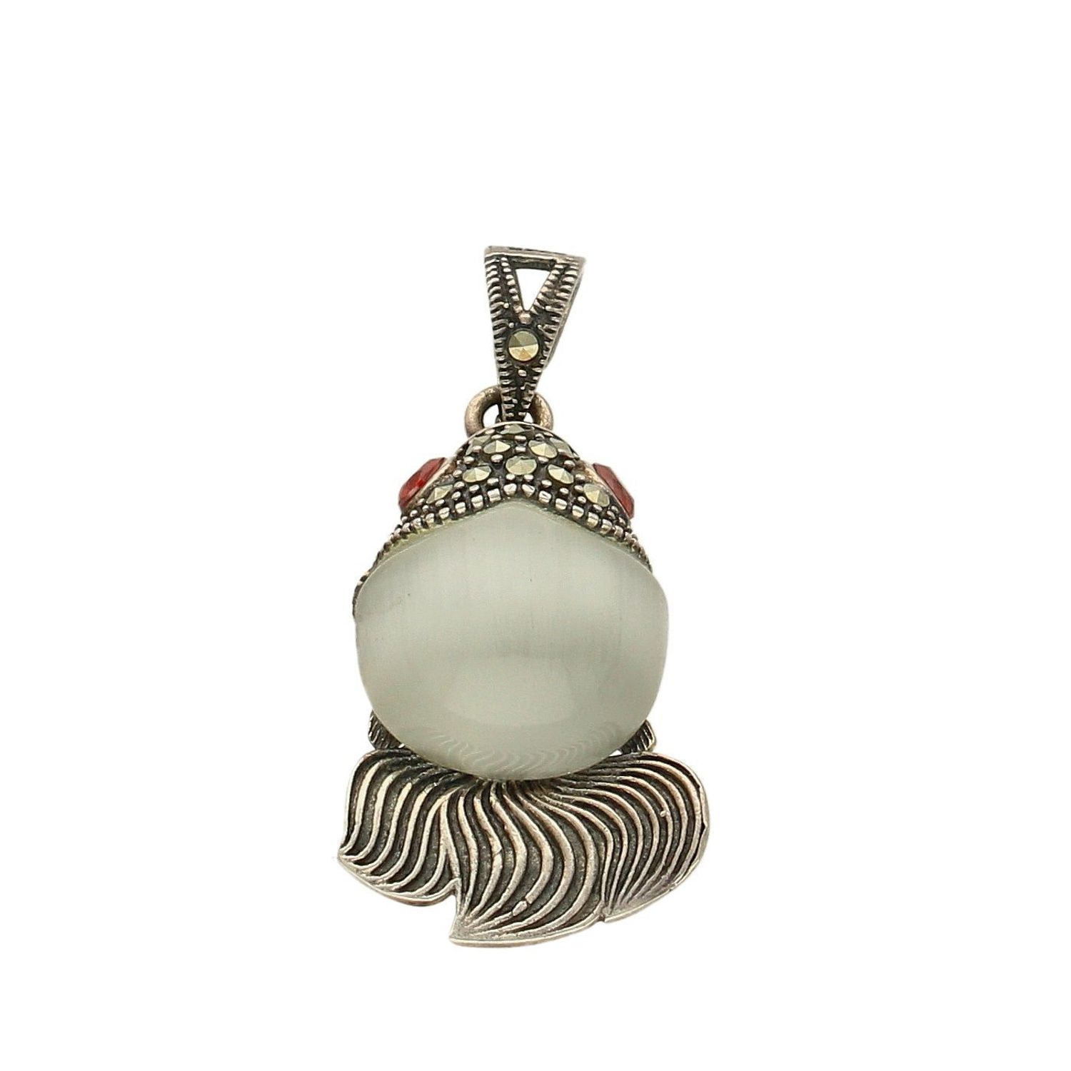 Srebrna zawieszka Kocie oczko makrazytami DIA-ZAW-6110-925. Srebrna zawieszka. Srebrna zawieszka z markazytami. srebrna zawieszka Kocie oko. Wisiorek srebrny. Idealny wisiorek, zawieszka na prezent..jpg