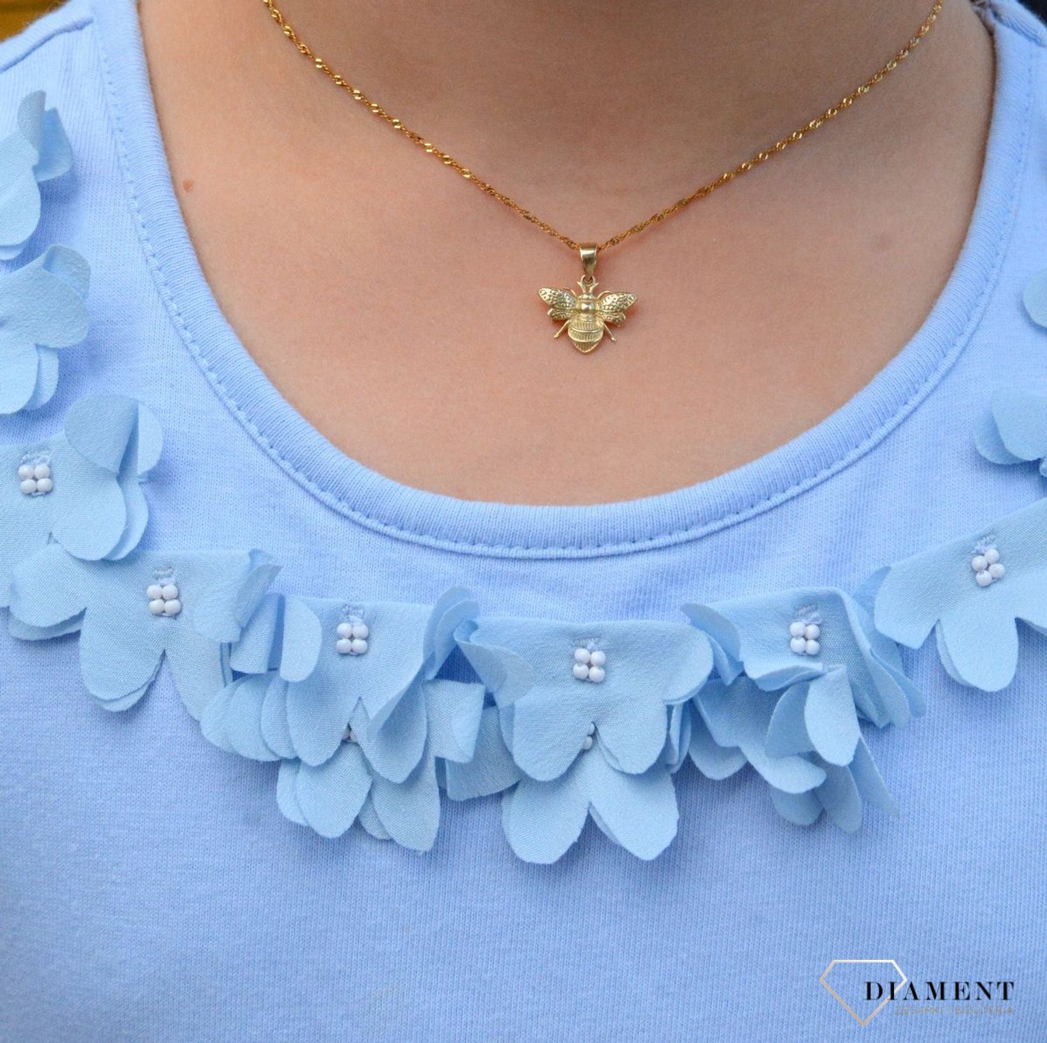 Zawieszka złota Pszczoła próby 585  DIA-ZAW-6233-585.jpg