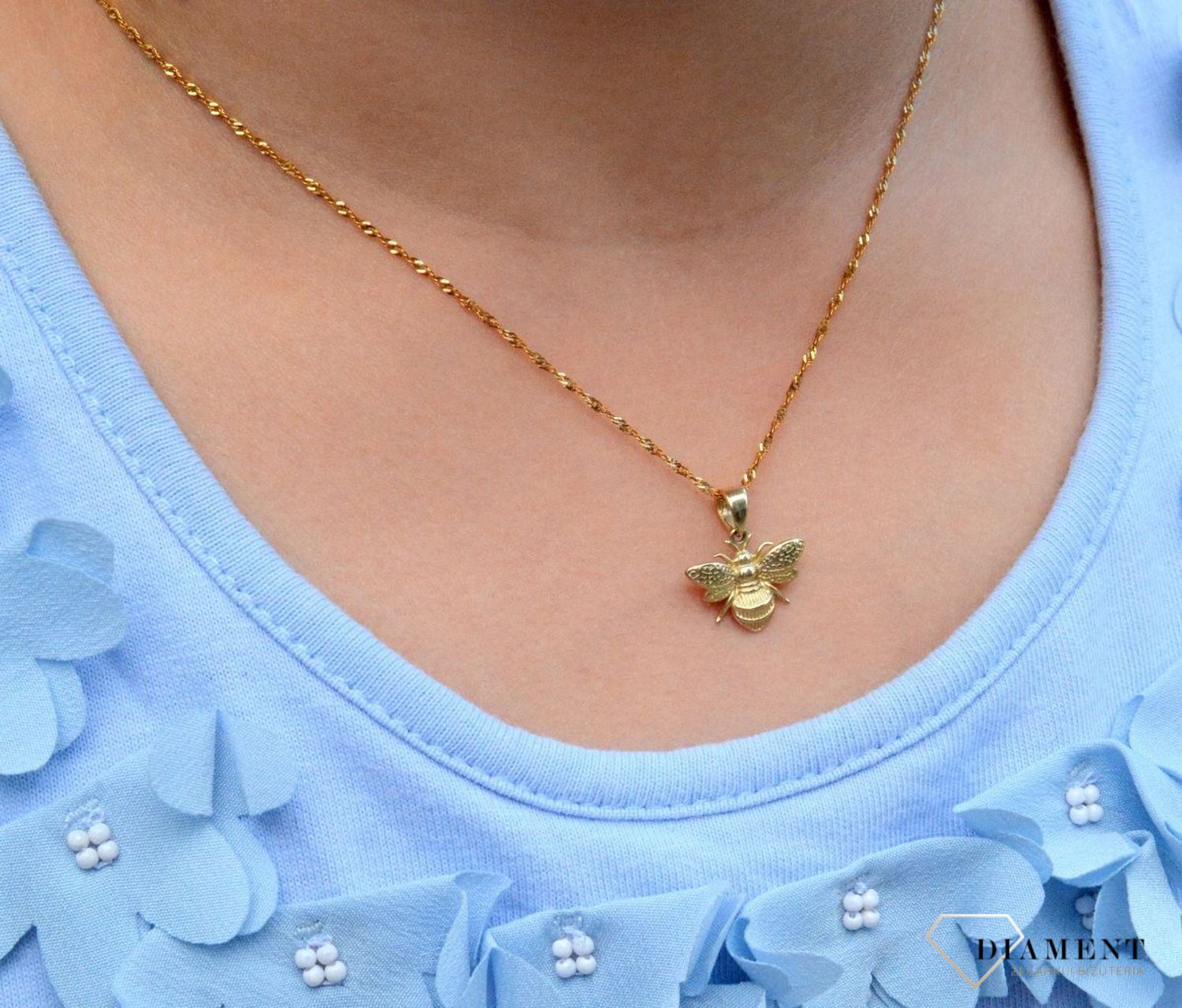 Zawieszka złota Pszczoła próby 585  DIA-ZAW-6233-585.jpg