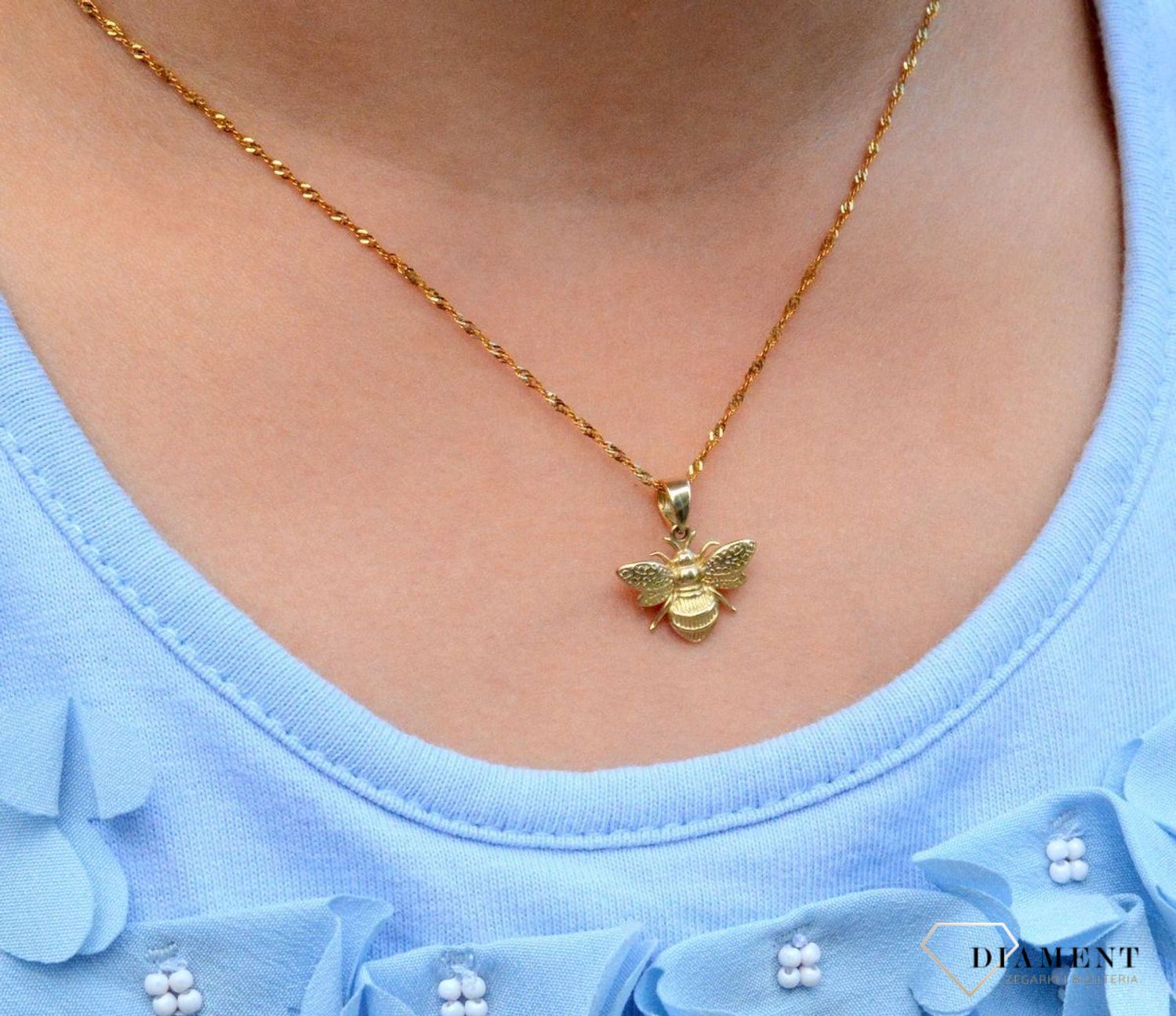 Zawieszka złota Pszczoła próby 585  DIA-ZAW-6233-585.jpg