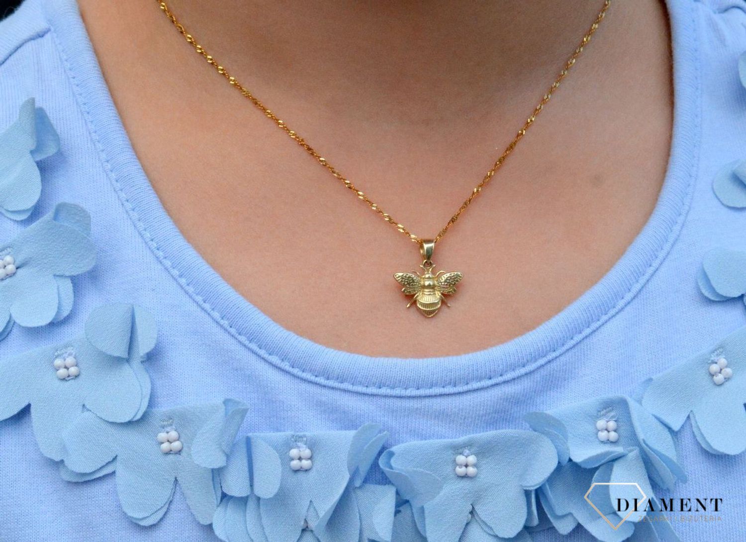 Zawieszka złota Pszczoła próby 585  DIA-ZAW-6233-585.jpg