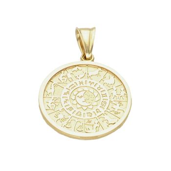 Złota zawieszka z motywem koła astrologicznego DIA-ZAW-6235-585. Złota zawieszka idealna do złotego łańcuszka. Zawieszka ze złota. Zawieszka koło astrologiczne. Zawieszka złota okrągła. Zawieszka złota dams.jpg