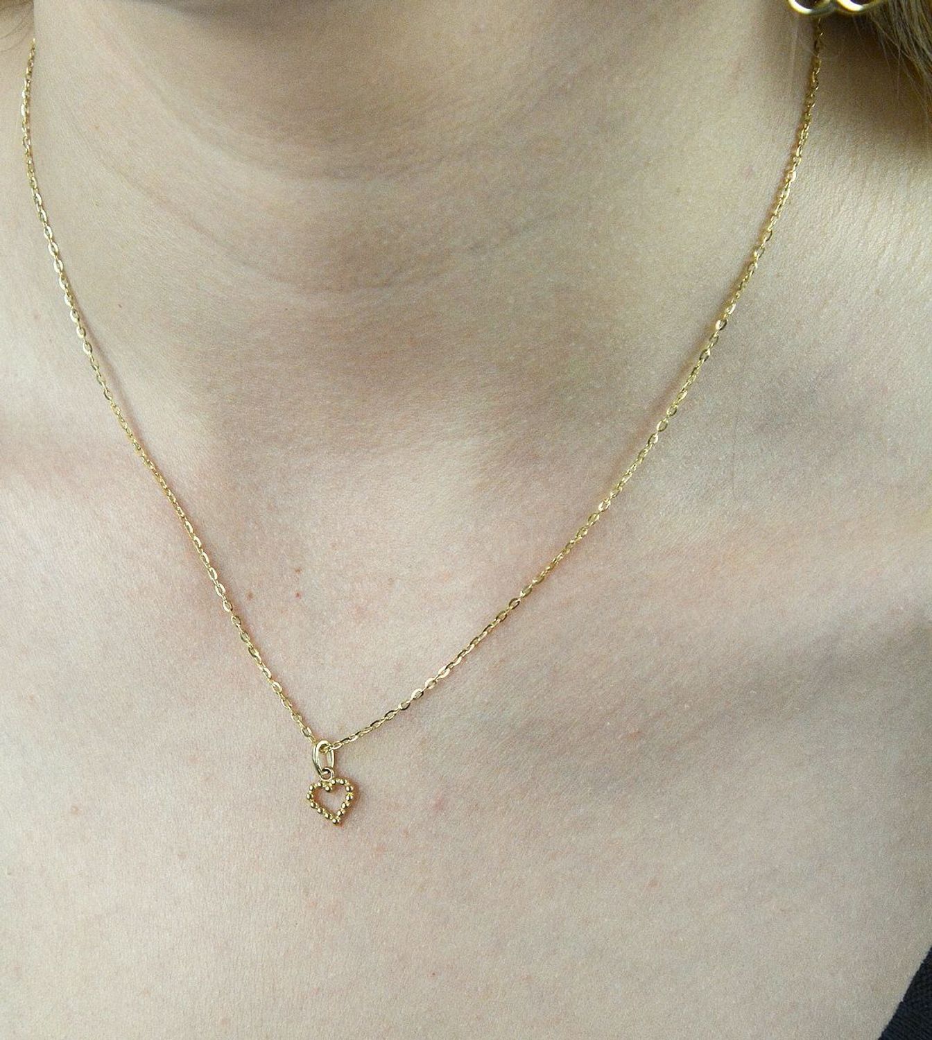 Zawieszka złote serduszko z kuleczek  DIA-ZAW-6248-585.jpg