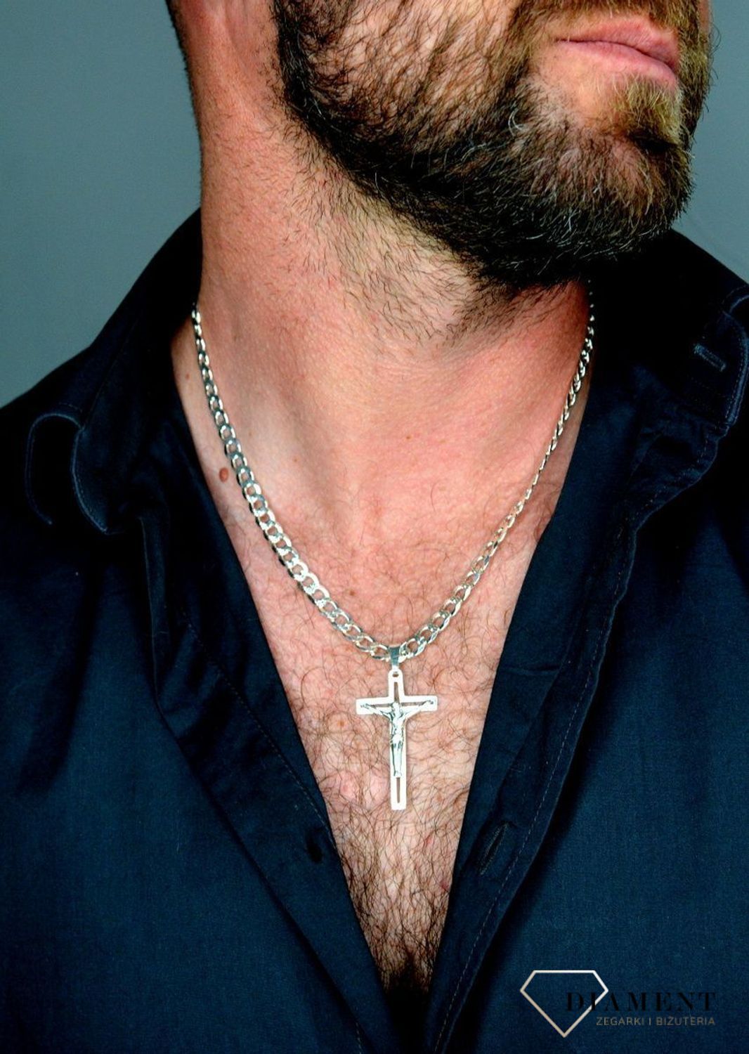 Zawieszka srebrna Krzyżyk z Jezusem 5,1 cm DIA-ZAW-6292-925.jpg