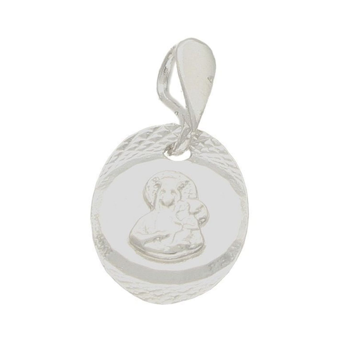 Medalik srebrny z Maryją i dzieciątkiem DIA-ZAW-6293-925. Medalik Święty. Zawieszka medalik. Medalik z Maryją z dzieciątkiem. Medalik idealny na chrzest, bierzmowanie, I Komunię Św. Medalik idealny pomys.jpg