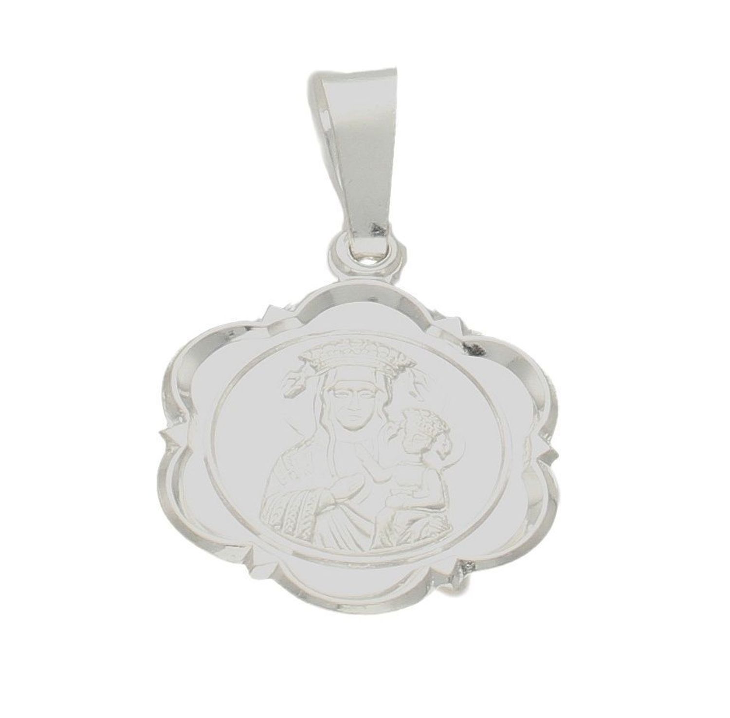 Medalik srebrny z Maryją i dzieciątkiem DIA-ZAW-6294-925. Medalik Święty. Zawieszka medalik. Medalik z Maryją z dzieciątkiem. Medalik idealny na chrzest, bierzmowanie, I Komunię Św. Medalik ide (2).jpg