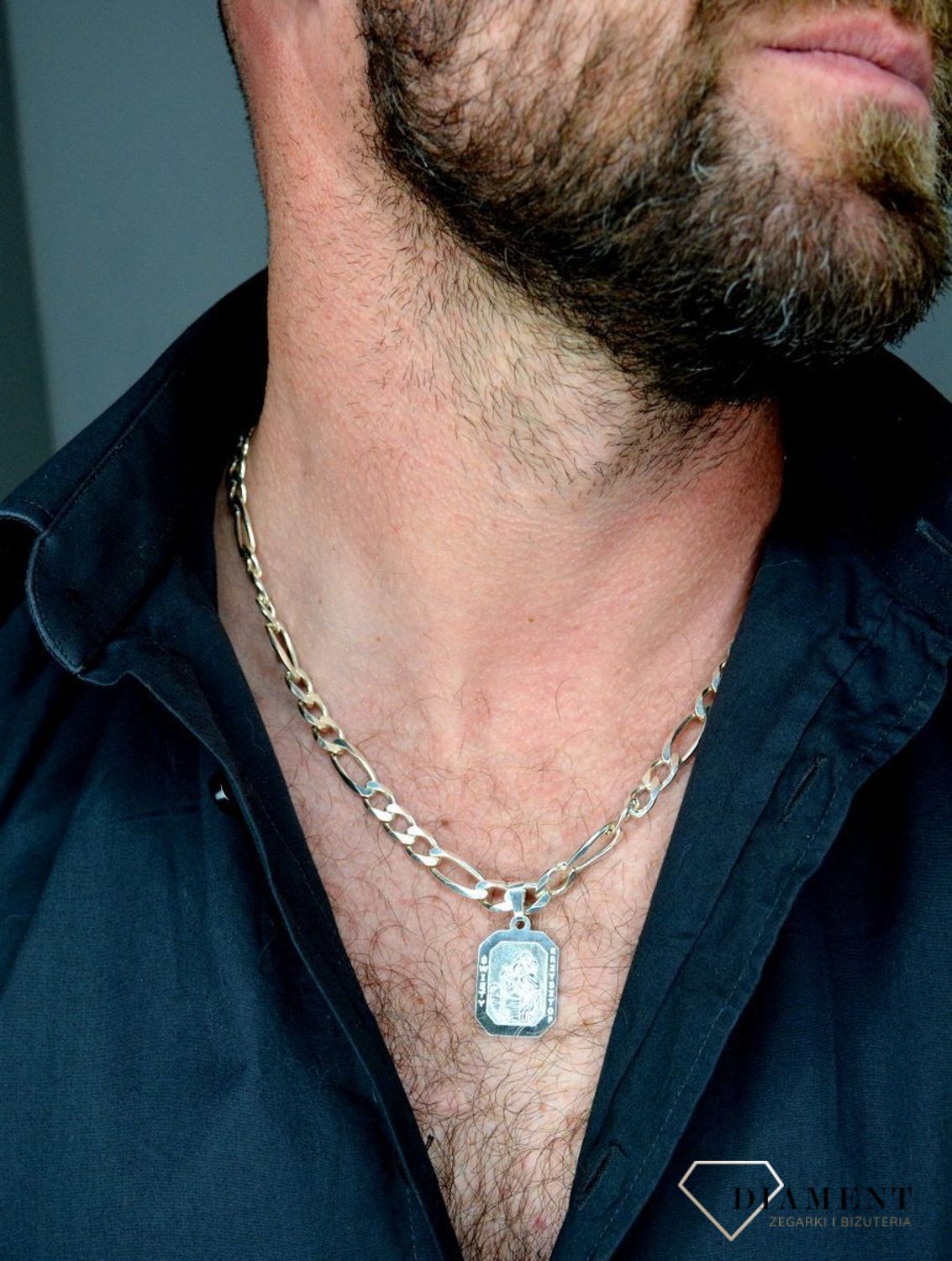 Zawieszka grawerowana medalik Święty Krzysztof  DIA-ZAW-6296-925. Zawieszka medalik. Zawieszka medalik święty Krzysztof. Prezent dla kierowców (6).JPG