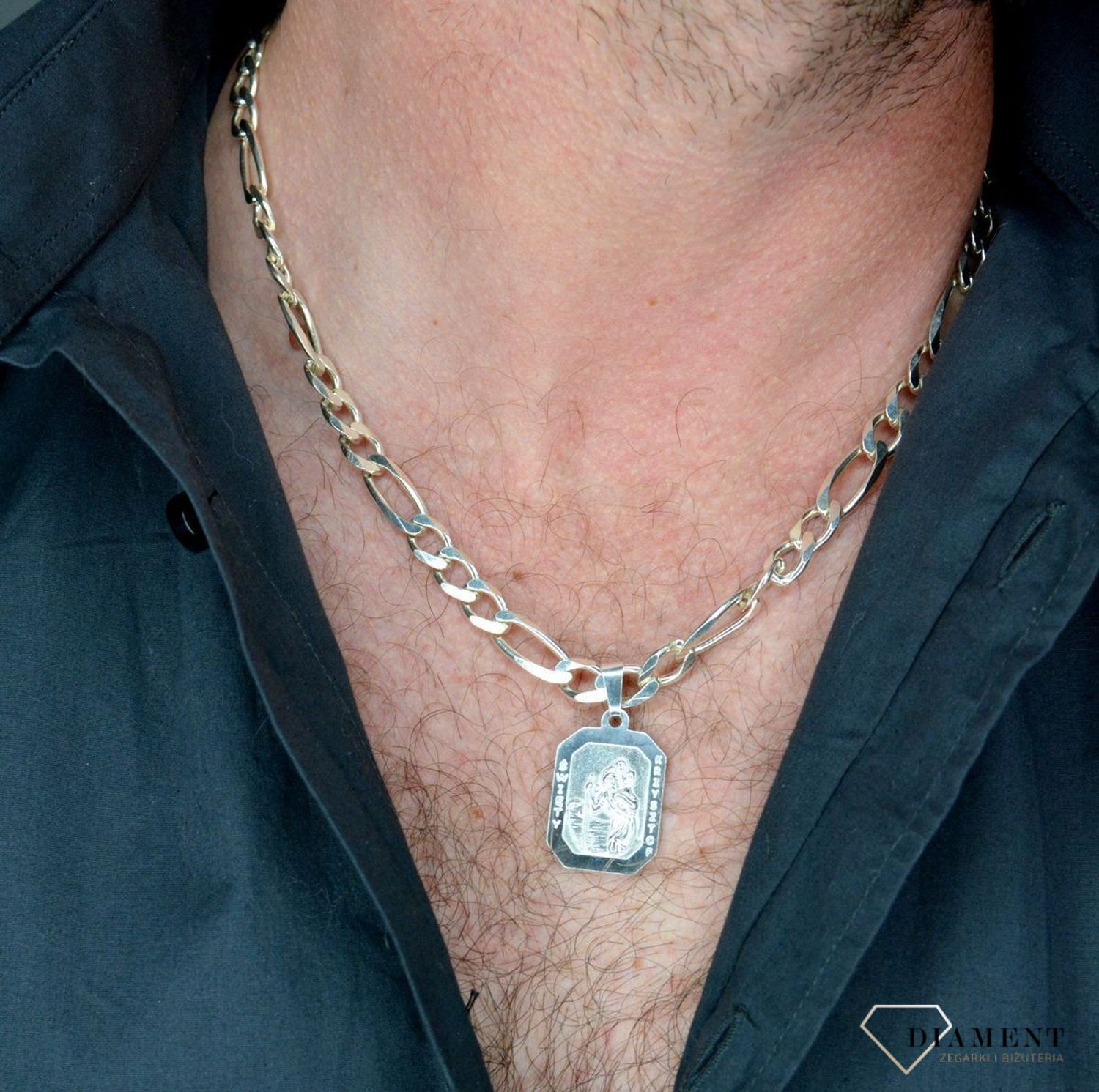 Zawieszka grawerowana medalik Święty Krzysztof  DIA-ZAW-6296-925. Zawieszka medalik. Zawieszka medalik święty Krzysztof. Prezent dla kierowców (6).JPG