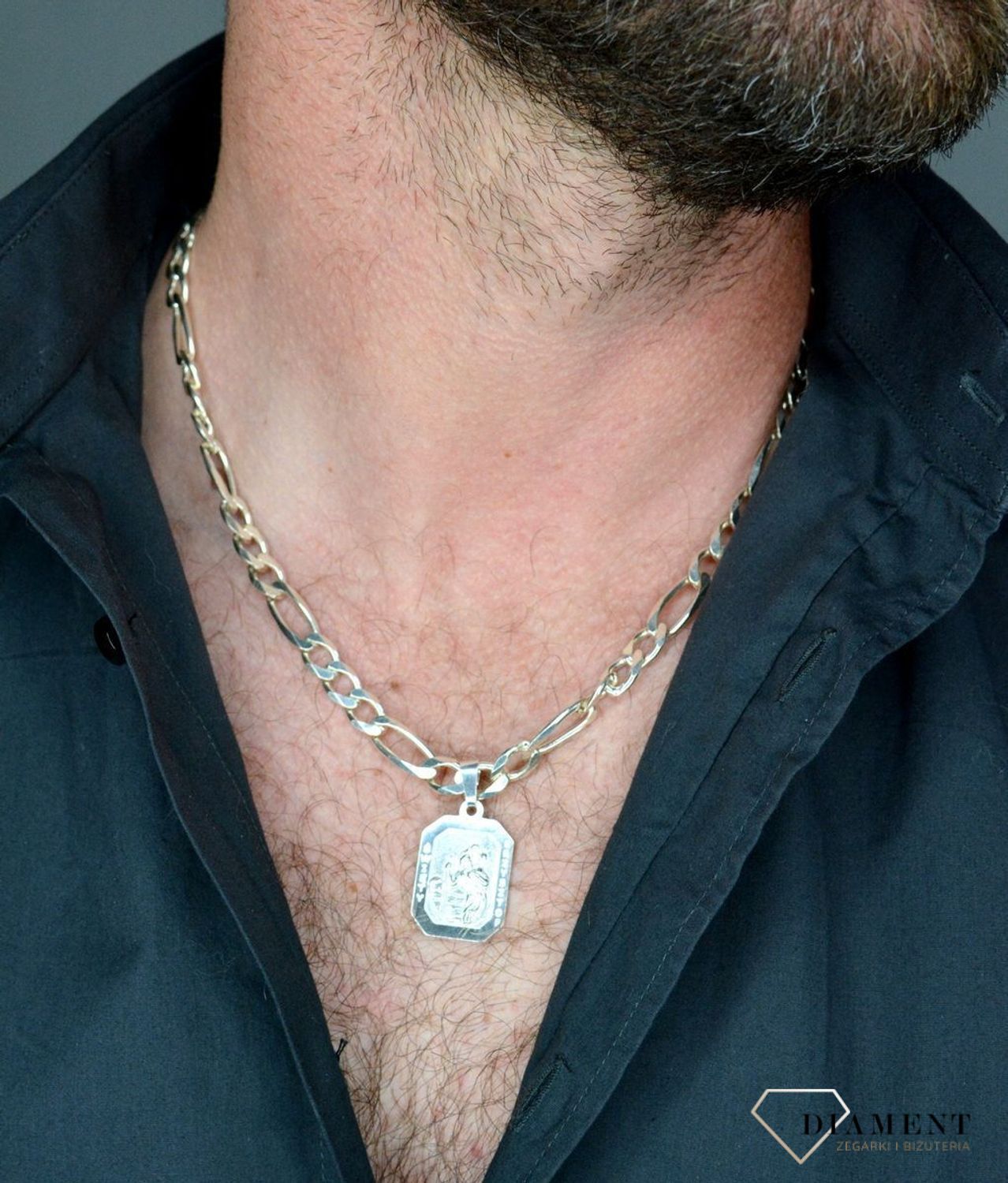 Zawieszka grawerowana medalik Święty Krzysztof  DIA-ZAW-6296-925. Zawieszka medalik. Zawieszka medalik święty Krzysztof. Prezent dla kierowców (6).JPG