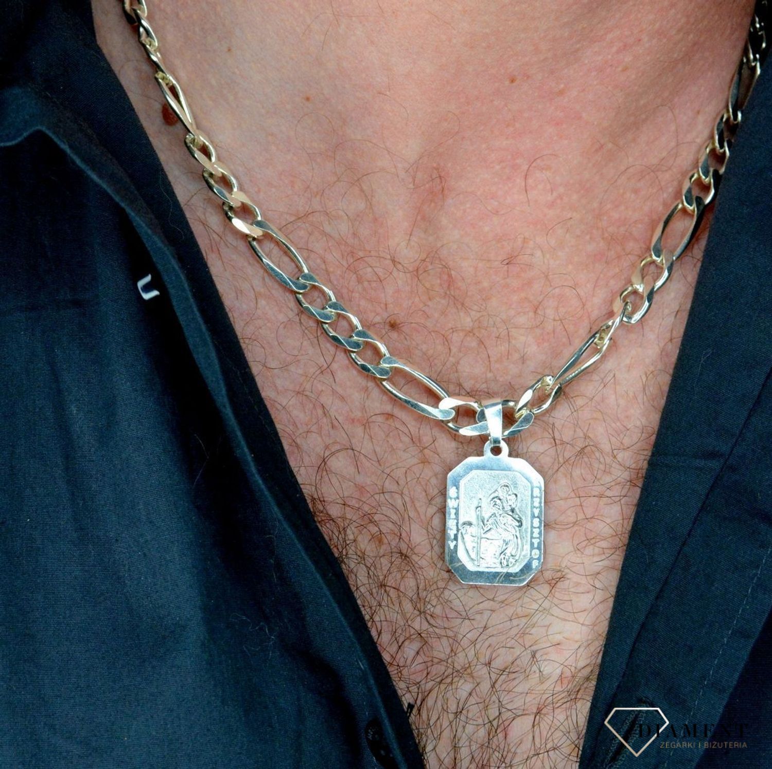 Zawieszka grawerowana medalik Święty Krzysztof  DIA-ZAW-6296-925. Zawieszka medalik. Zawieszka medalik święty Krzysztof. Prezent dla kierowców (6).JPG