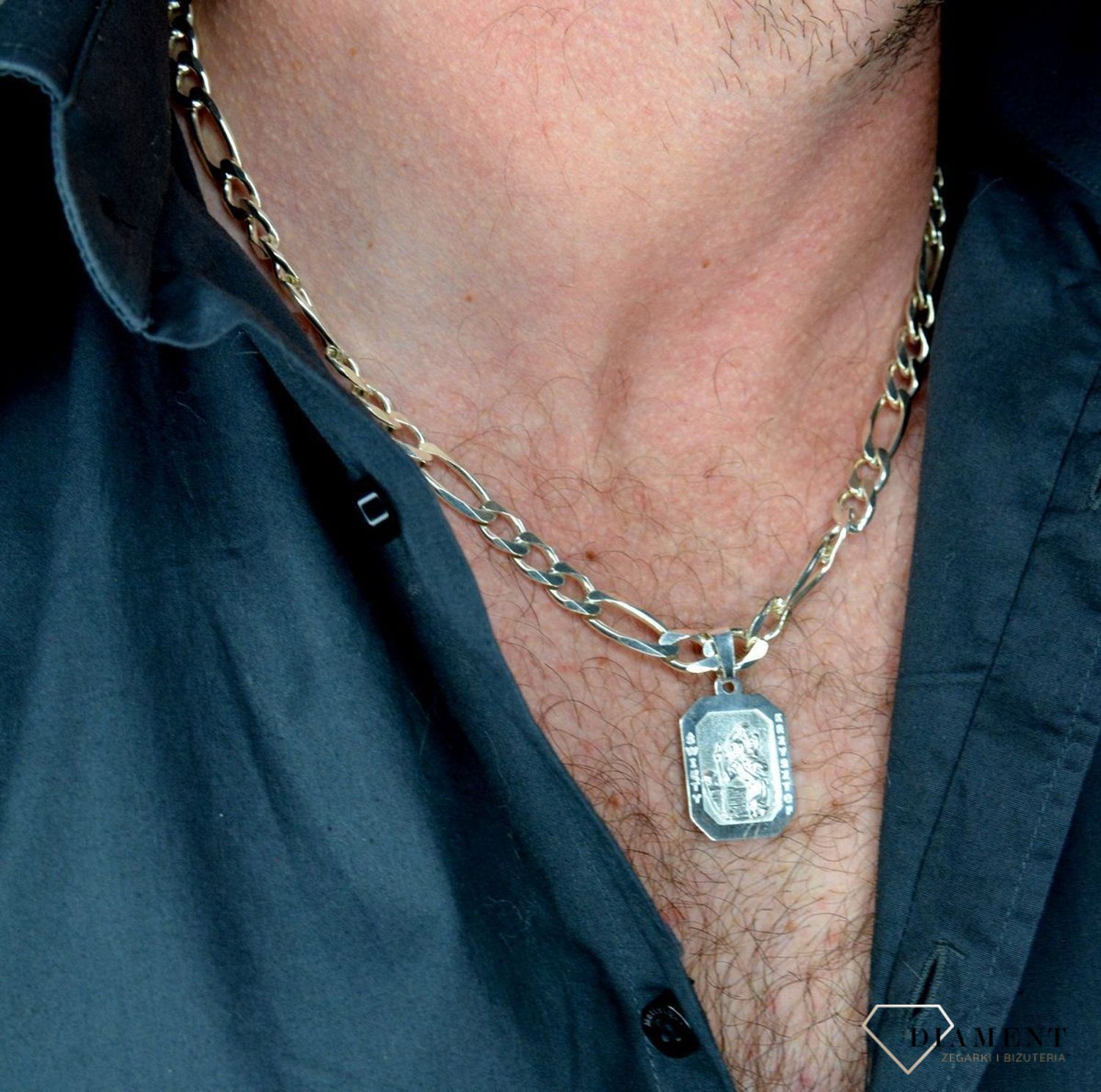 Zawieszka grawerowana medalik Święty Krzysztof  DIA-ZAW-6296-925. Zawieszka medalik. Zawieszka medalik święty Krzysztof. Prezent dla kierowców (6).JPG