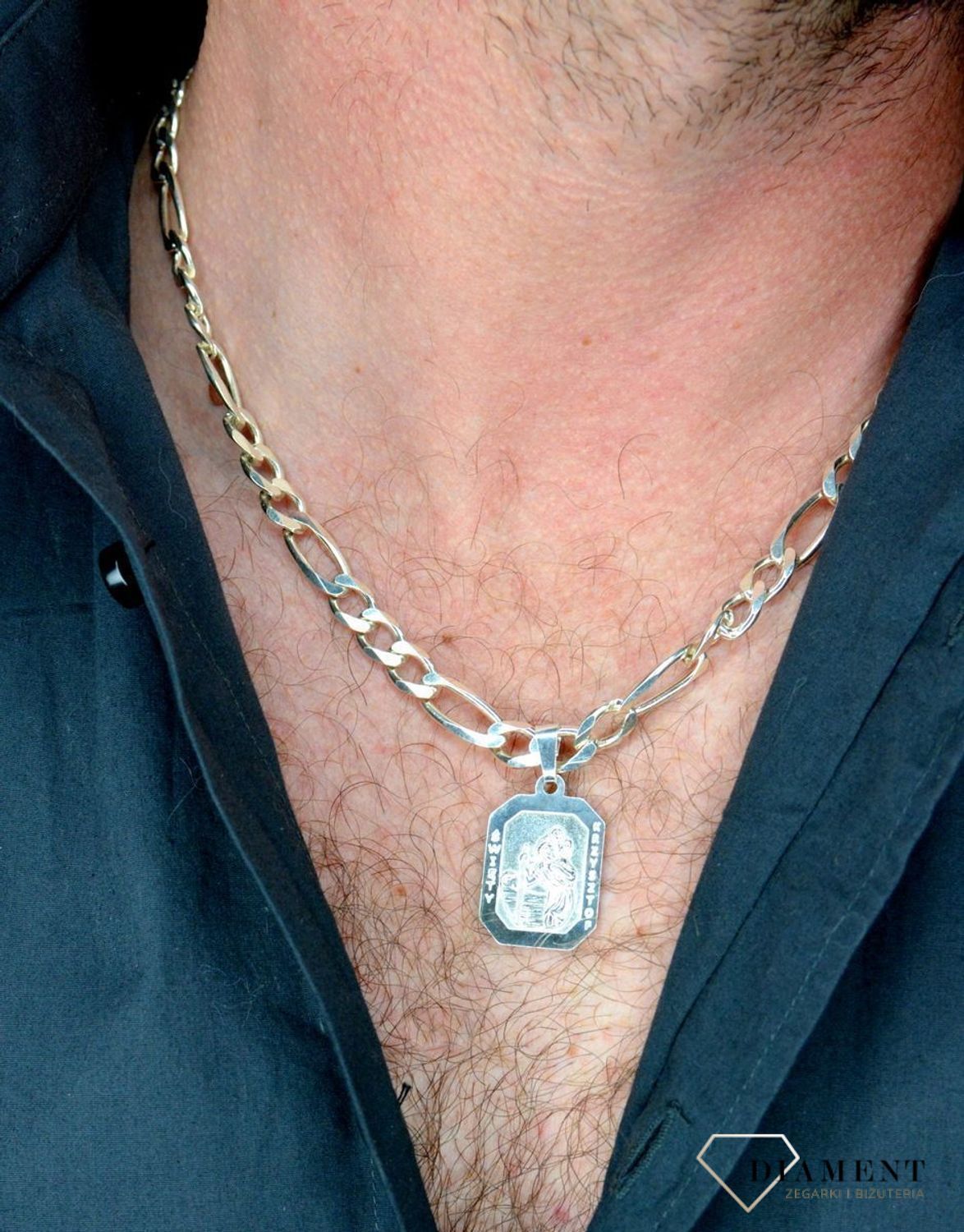 Zawieszka grawerowana medalik Święty Krzysztof  DIA-ZAW-6296-925. Zawieszka medalik. Zawieszka medalik święty Krzysztof. Prezent dla kierowców (6).JPG