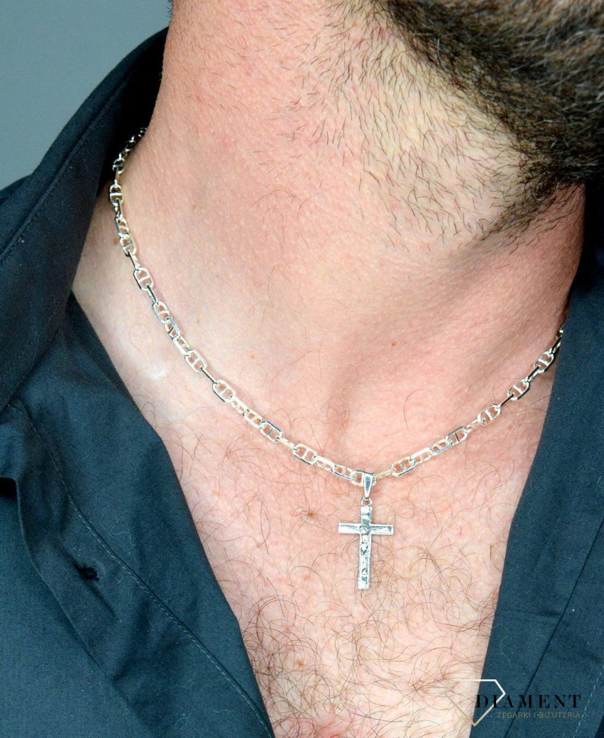 Zawieszka srebrna 925 krzyżyk z Jezusem 3,5 cm DIA-ZAW-6297-925.jpg