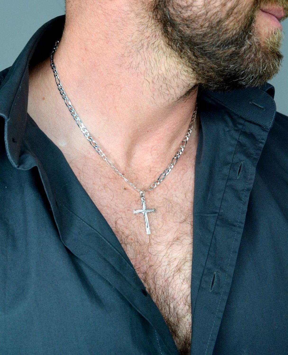 Zawieszka srebrna 925 Krzyż 3,2 cm grawerowany DIA-ZAW-6299-925 (1).JPG