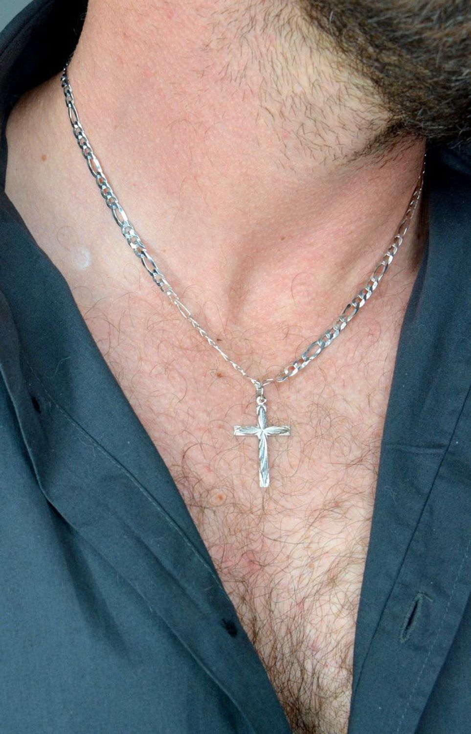 Zawieszka srebrna 925 Krzyż 3,2 cm grawerowany DIA-ZAW-6299-925 (1).JPG