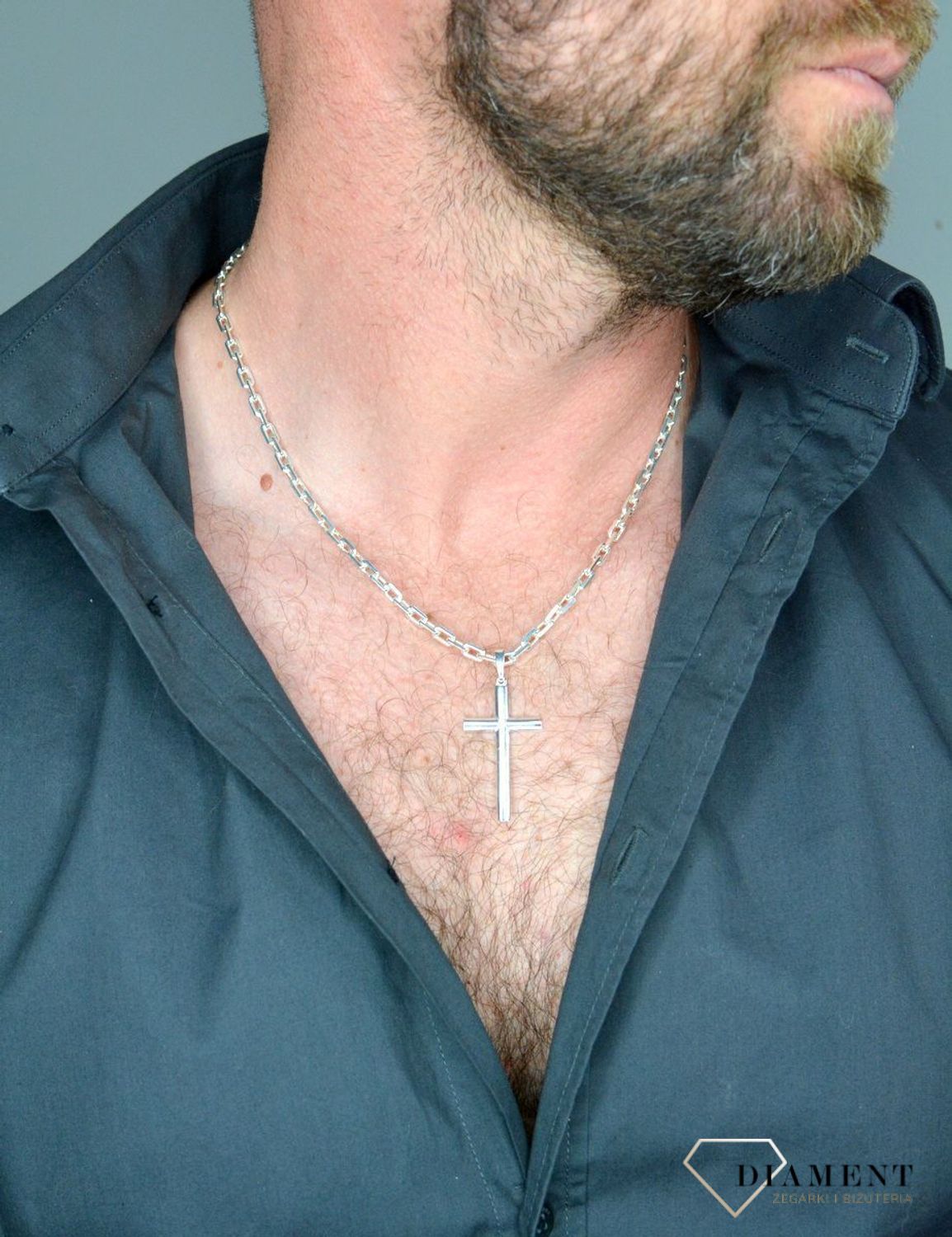 Zawieszka srebrna gładki Krzyż 4,8 cm DIA-ZAW-6300-925.jpg