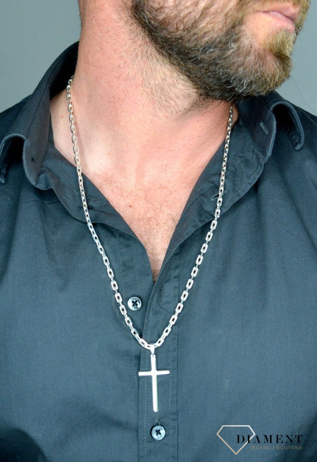 Zawieszka srebrna gładki Krzyż 4,8 cm DIA-ZAW-6300-925.jpg