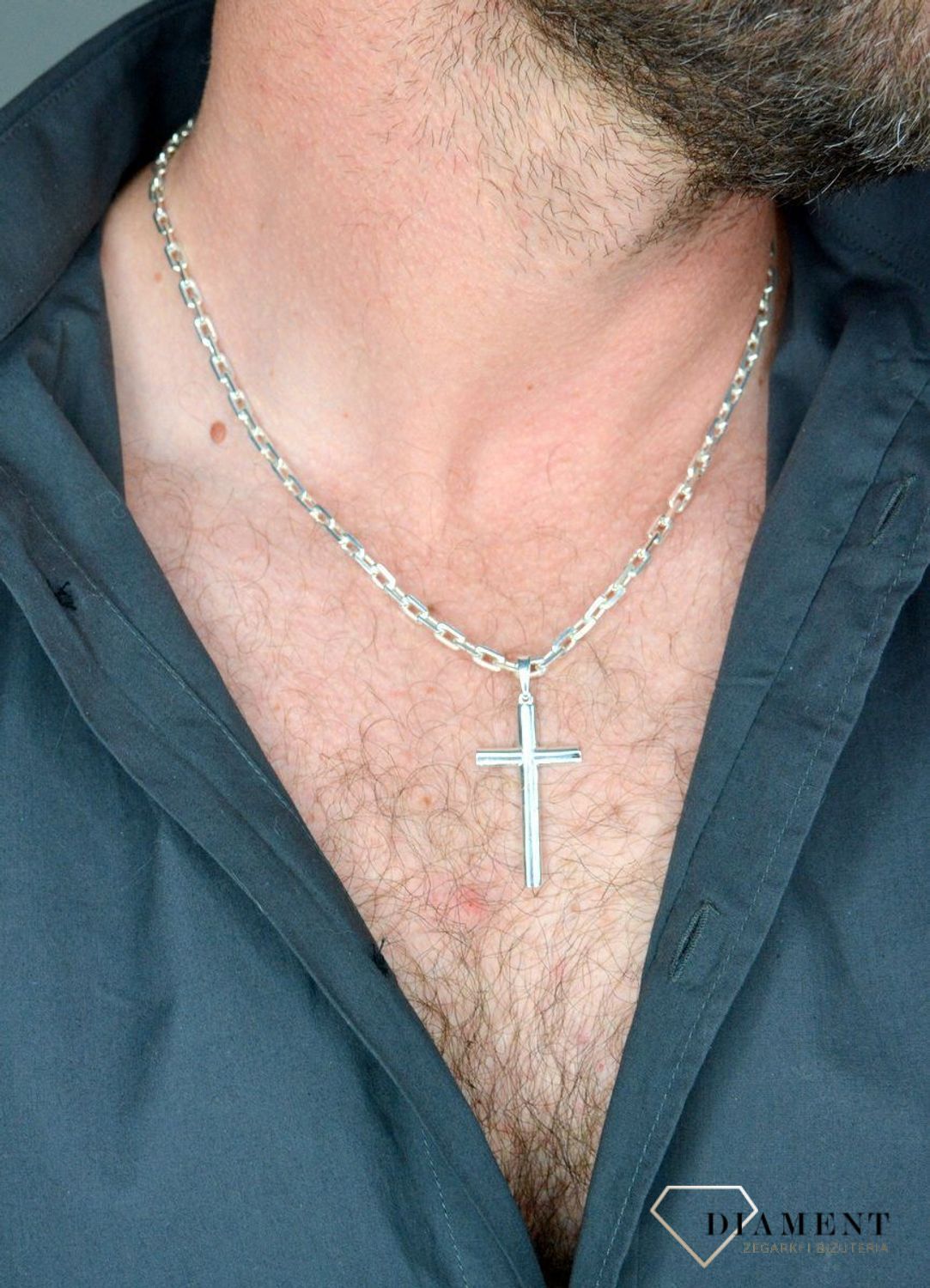 Zawieszka srebrna gładki Krzyż 4,8 cm DIA-ZAW-6300-925.jpg