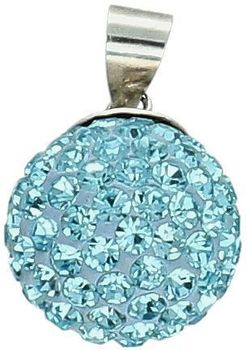 Zawieszka srebrne w niebieskie cyrkonie próba 925, DIA-ZAW-6373-925 Elegancka zawieszka srebrna wykonana z wysokiej jakości srebra próby 925, ozdobiona błyszczącymi niebieskimi cyrkoniami. 1.jpg