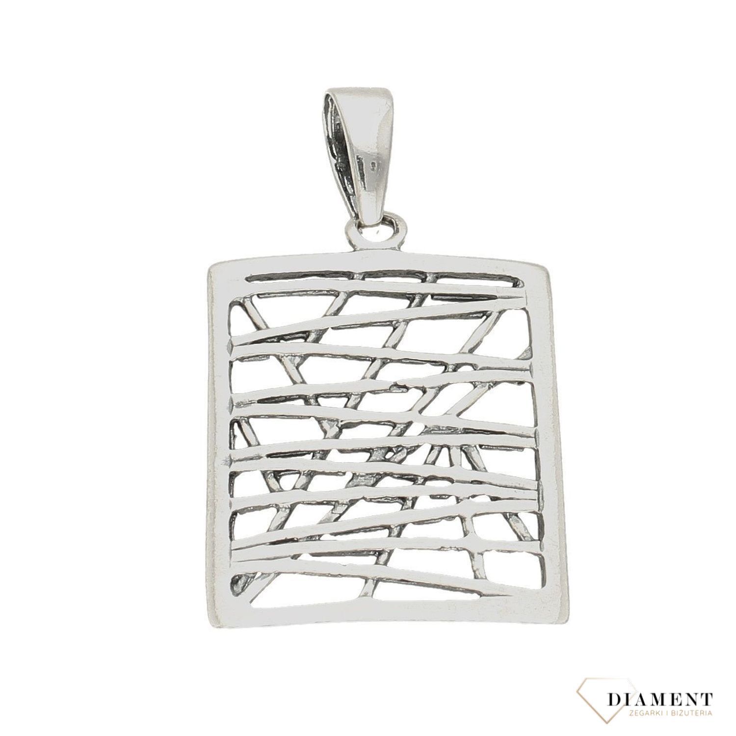 Srebrna zawieszka duża ażurowy wzór DIA-ZAW-6387-925. Srebrna zawieszka ażurowa. Srebrna zawieszka duża. Srebrna zawieszka na każdą okazję. Srebrna zawieszka idealna na prezent. Srebrna zawieszka prosta..jpg