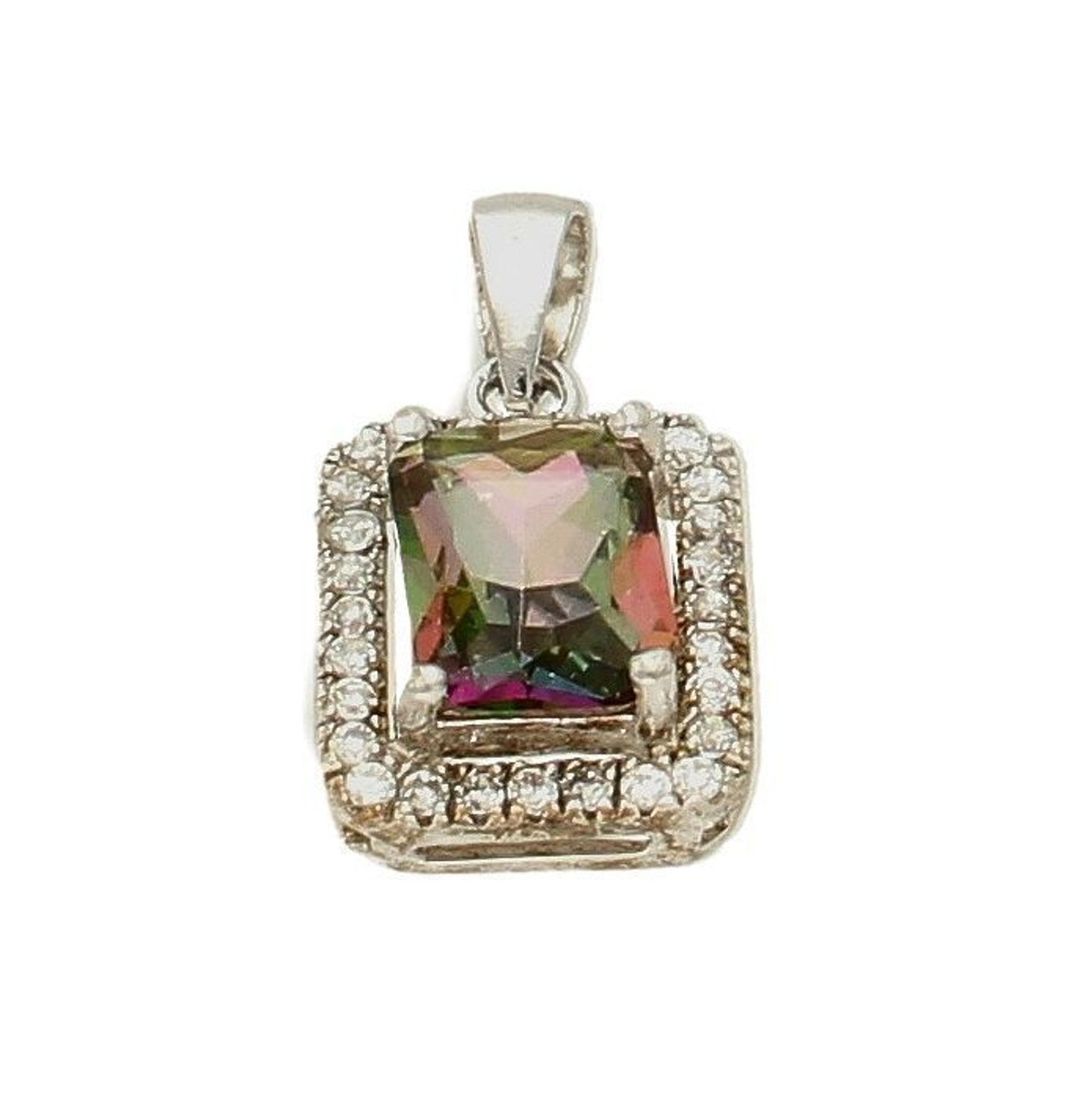 Zawieszka srebrna z cyrkoniami bogato zdobiona DIA-ZAW-6392-925. Srebrna zawieszka z cyrkoniami. Srebrna zawieszka prosta. Srebrna zawieszka kolorowa cyrkonia. Srebrna.jpg