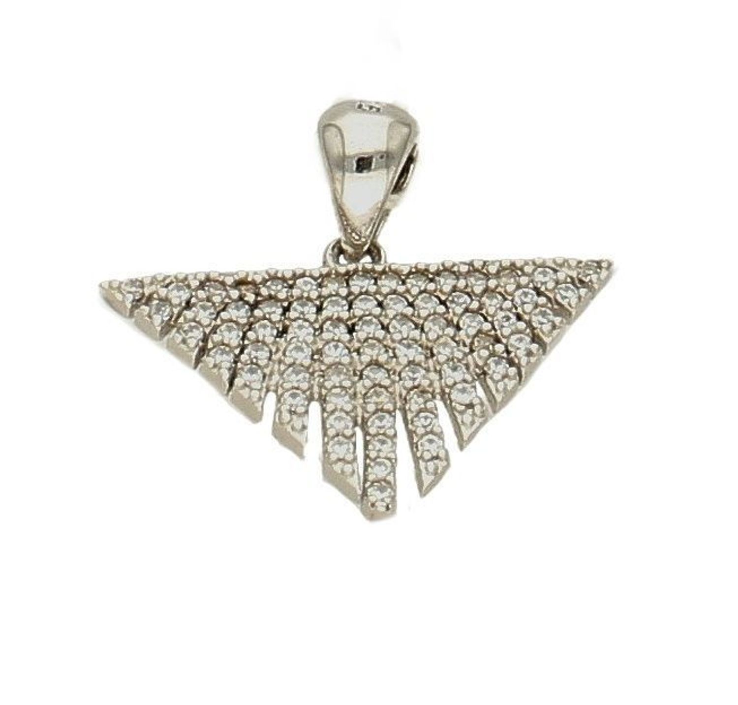 Zawieszka srebrna wysadzona cyrkoniami trójkąt DIA-ZAW-6396-925.  Srebrna zawieszka trójkąt. Srebrna zawieszka z cyrkoniami Srebrna zawieszka na k.jpg