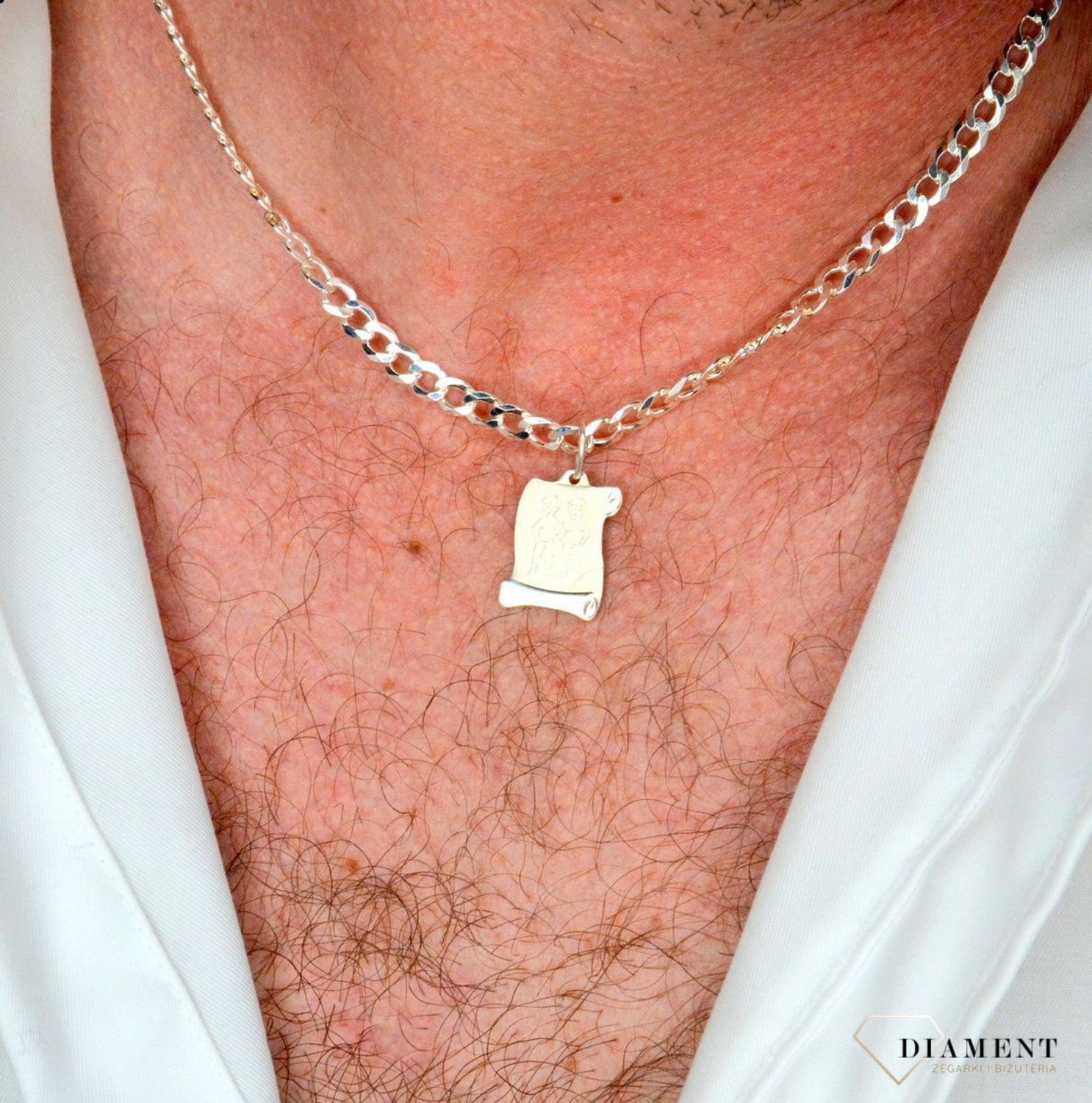 Zawieszka srebrna blaszka znak zodiaku Bliźnięta DIA-ZAW-6410-925.jpg