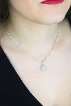 zawieszka srebrna damska, zawieszka znak zodiaku, zawieszka Waga, (3).jpg