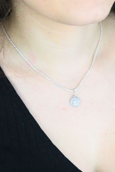 zawieszka srebrna damska, zawieszka znak zodiaku, zawieszka Waga, (5).jpg