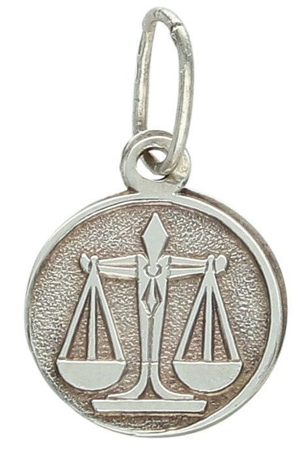 Zawieszka srebrna 925 ze znakiem zodiaku Waga. Elegancka, okrągła i lekka – idealny prezent dla kobiet spod znaku Wagi. Klasyczna biżuteria srebrna.1.jpg