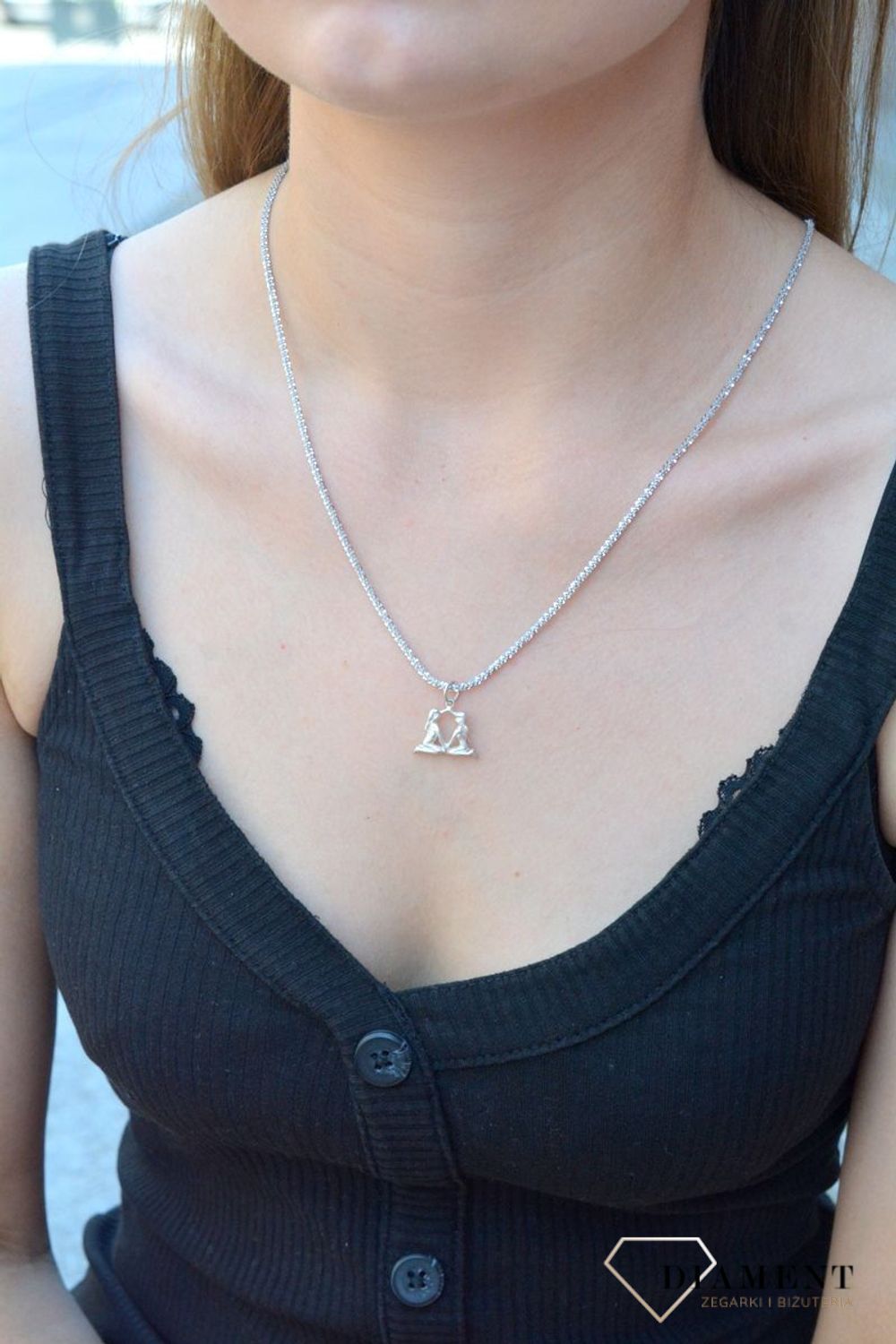 Zawieszka srebrna znak zodiaku Bliźnięta DIA-ZAW-6421-925.  Zawieszka srebrna. Zawieszka srebrna znak zodiaku. Zawieszka srebrna Bliźnięta. Zawieszka srebrna blaszka grawerowana. Zawieszka srebrna idealna na prezent..jpg