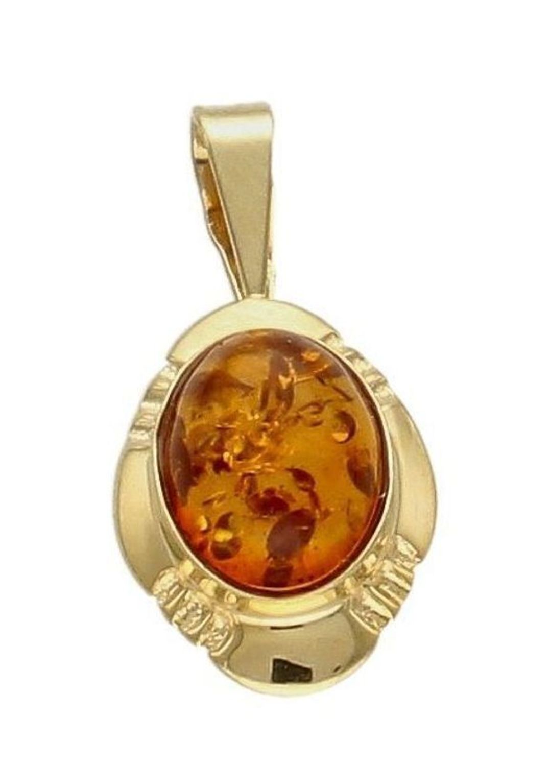 Złota zawieszka 585 owalna z bursztynem DIA-ZAW-6493-585.jpg
