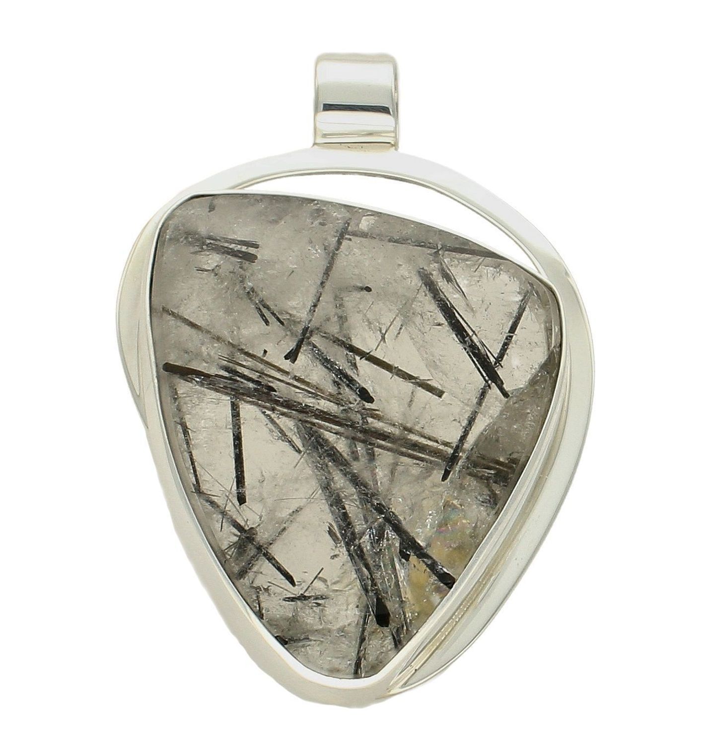 Zawieszka srebrna kwarc z turmalinem DIA-ZAW-6547-925. Zawieszka efektowna z turmalinem. Na prezent. Duża zawieszka z kamieniem naturalnym. Kamień kwarc. Kamień turmalin. Zawieszka srebrna duża. Zawieszka damska..jpg