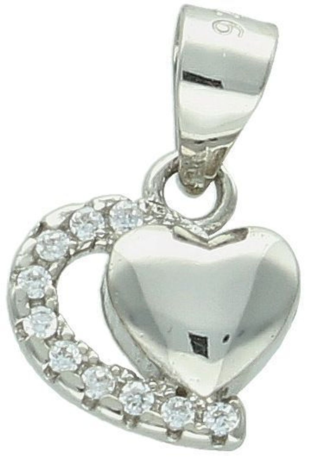 Zawieszka srebrna serduszko z cyrkoniami próba 925, DIA-ZAW-6633-925 Ta urocza zawieszka w kształcie serduszka to doskonały wybór dla osób ceniących subtelną, ale efektowną biżuterię.1.jpg