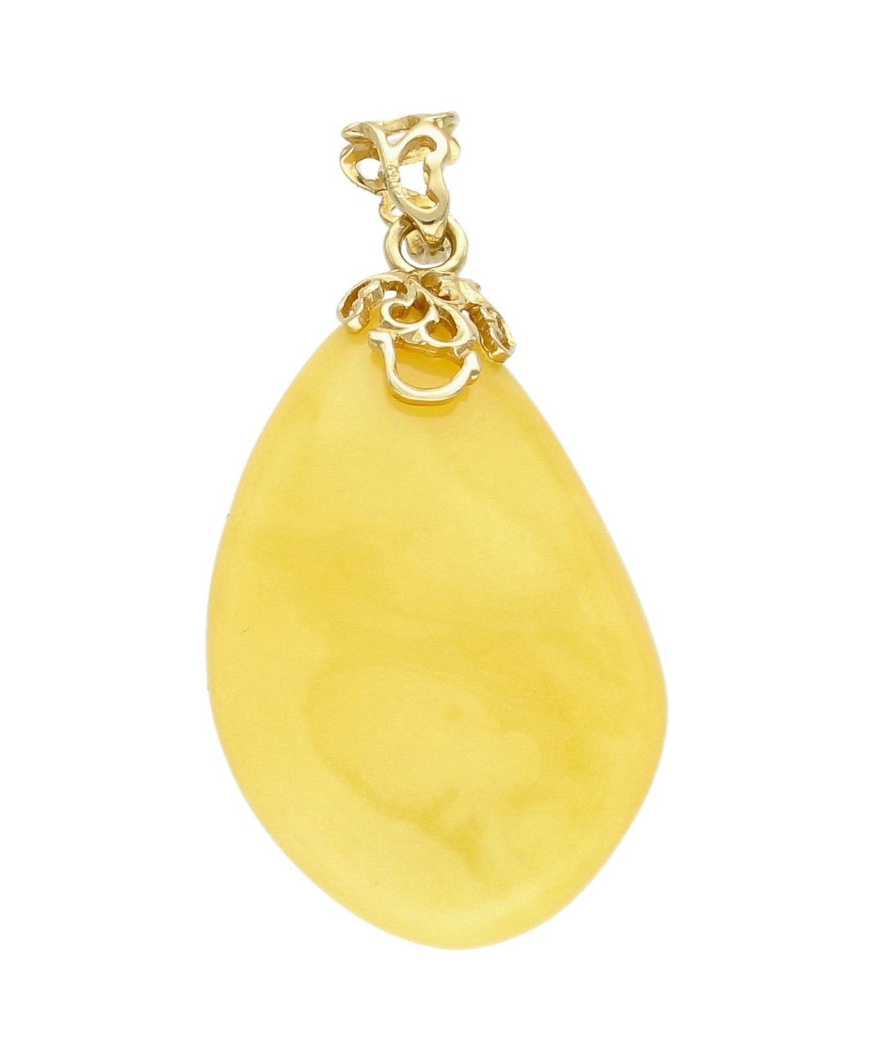 Złota zawieszka 585 z mlecznym bursztynem DIA-ZAW-6999-585. Złota zawieszka z bursztynem. Złota zawieszka z mlecznym bursztynem. Złota zawieszka idealna na prezent. Złota zawieszka z bursztynem na prezent dla mamy, siostry czy.jpg