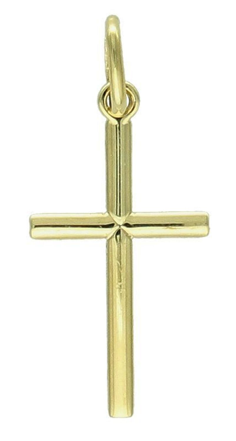 Złoty delikatny  krzyżyk DIA-ZAW-7035-585.  Złoty krzyżyk damski, dziecięcy.  Złoty krzyżyk idealny na prezent..jpg