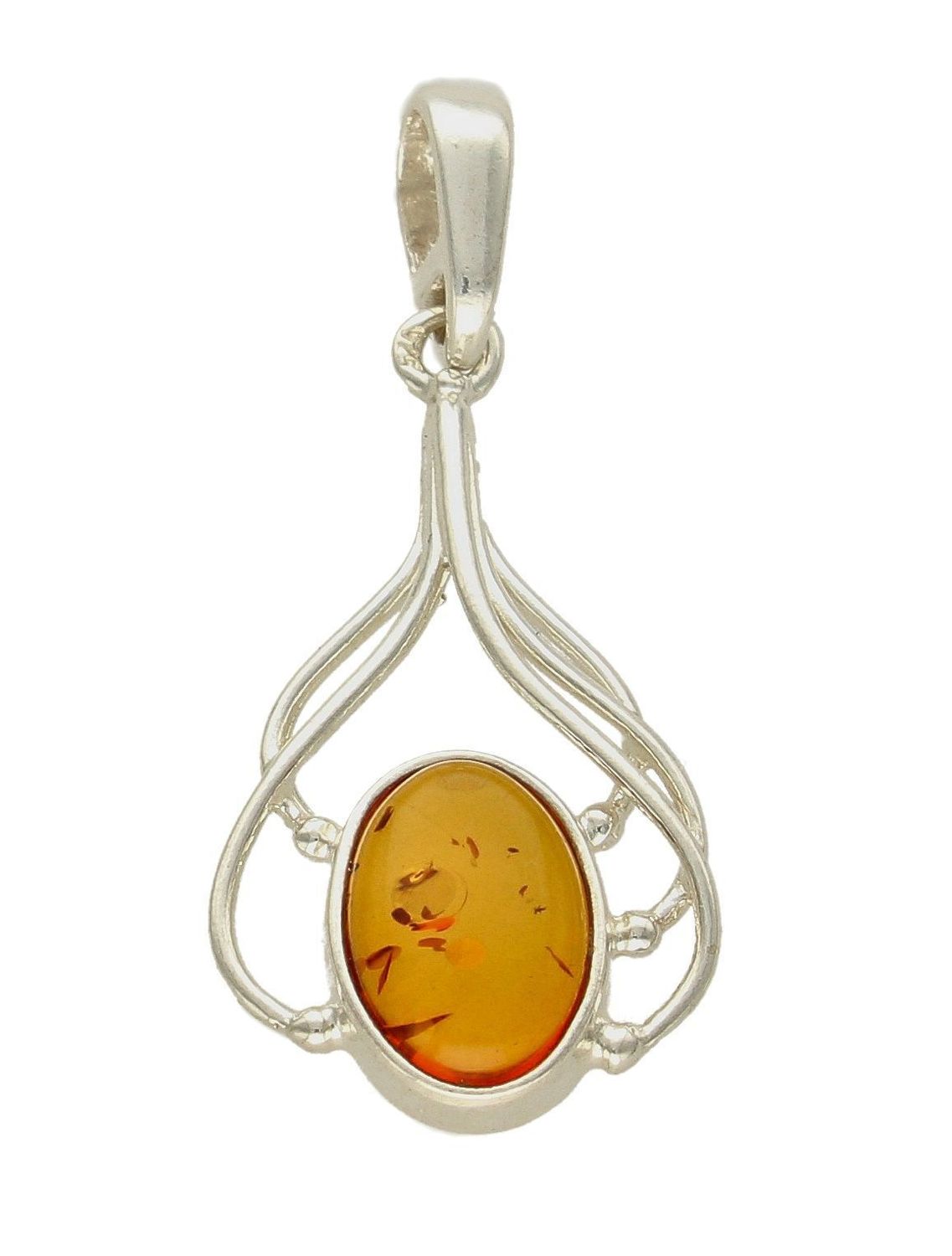 Zawieszka srebrna z owalnym bursztynem bałtyckim DIA-ZAW-7082-925. Srebrna zawieszka do łańcuszka. Zawieszka srebrna z owalnym bursztynem.  Zawieszka z bursztynem. Srebrna zawieszka z kolorowymi bursztynami. Zawieszka na preze.jpg