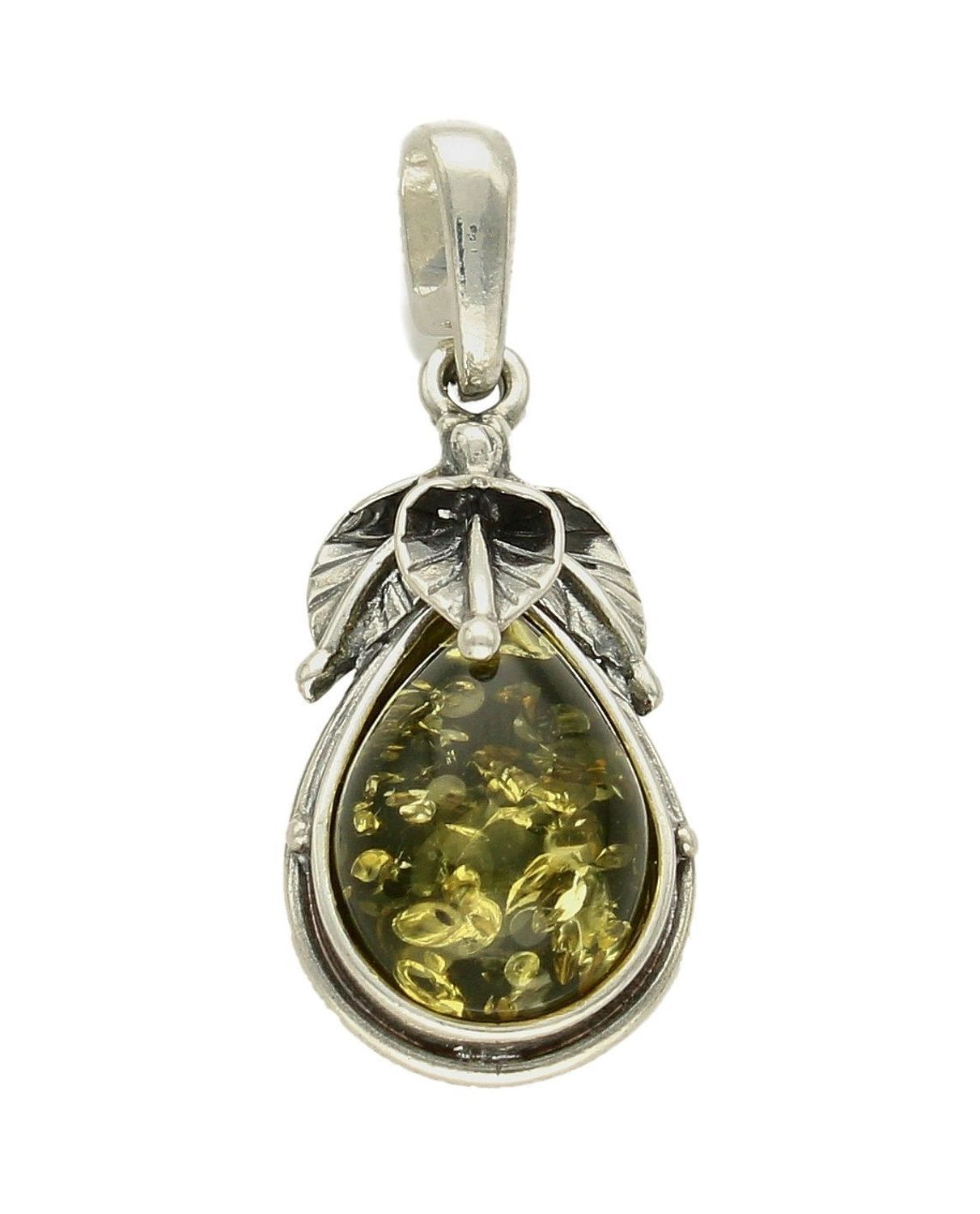 Zawieszka srebrna z zielonym bursztynem DIA-ZAW-7088-925. Srebrna zawieszka do łańcuszka. Zawieszka srebrna z owalnym bursztynem.  Zawieszka z bursztynem. Srebrna zawieszka z kolorowymi bursztynami. Zawieszka na prezent..jpg