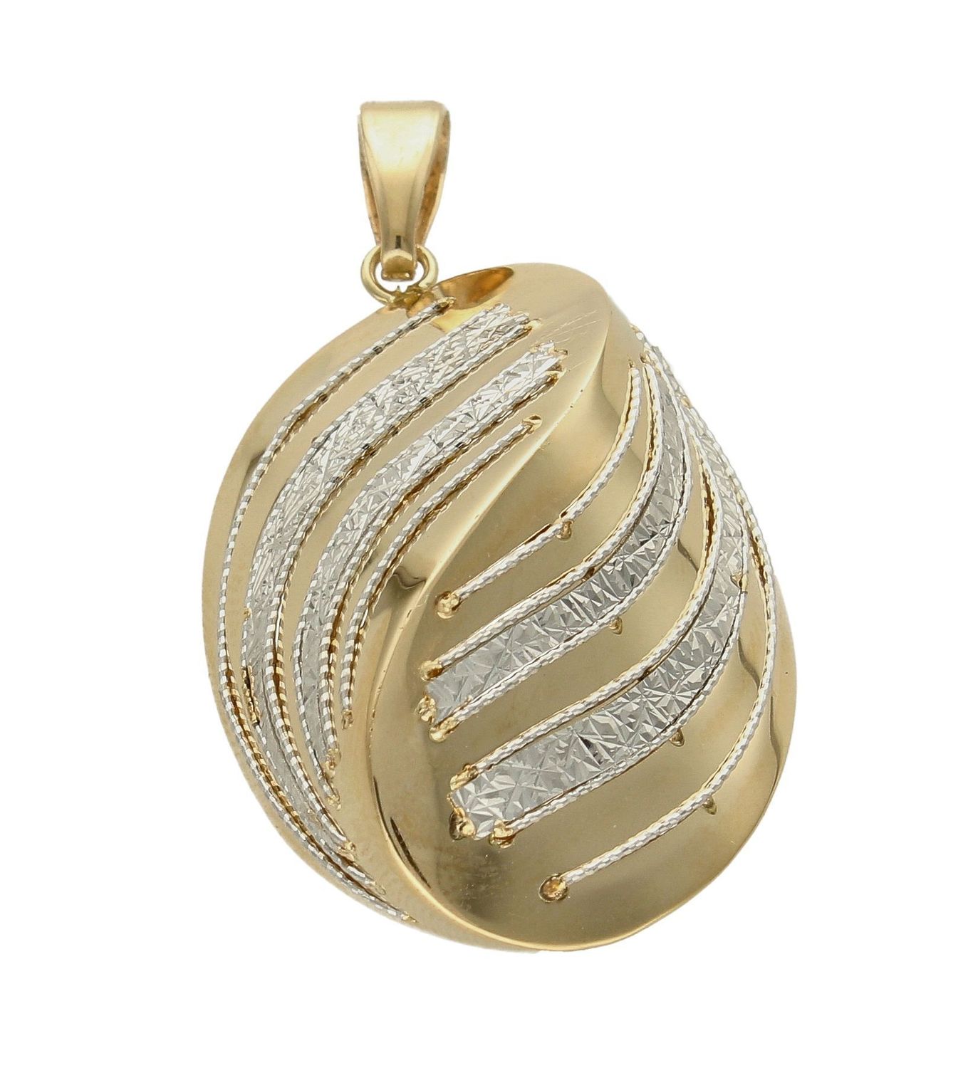 Złota zawieszka 585 owalna z białym złotem DIA-ZAW-7555-585.jpg