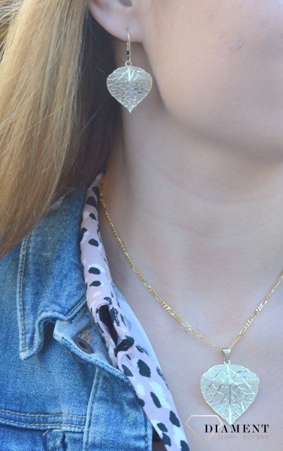 Złota zawieszka 585 liść ażurowy z białym złotem DIA-ZAW-7564-585.jpg