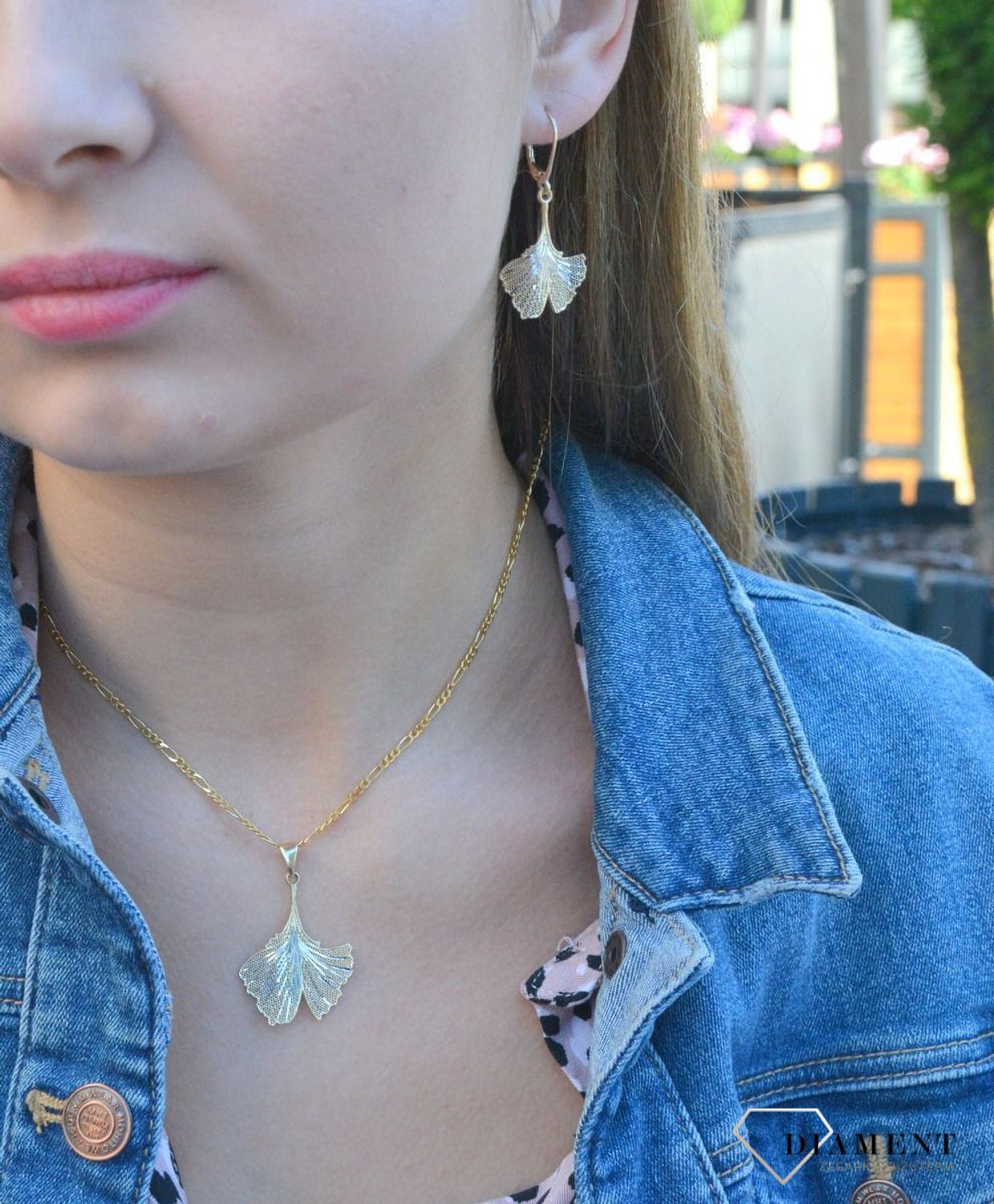 Zawieszka złota 585 liść z żółtego i białego złota DIA-ZAW-7565-585xxxxx.jpg