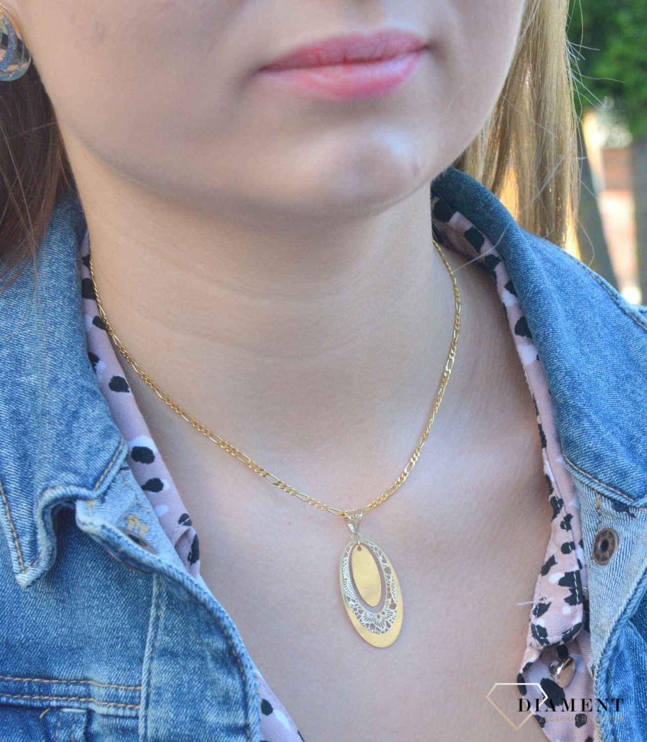 Złota zawieszka 585 ażurowa łezka DIA-ZAW-7567-585.jpg