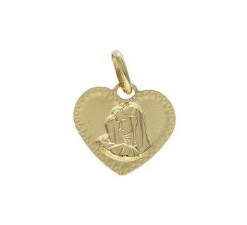 Złota zawieszka medalik 585 cudowny medalik z Matką Boską serce DIA-ZAW-8583-585. Złoty medalik został wykonany z najwyższej jakości 14 – karatowego żółtego złota. Delikatny wisiorek z wizerunkiem Matki Boskiej Niepokalanej.jpg