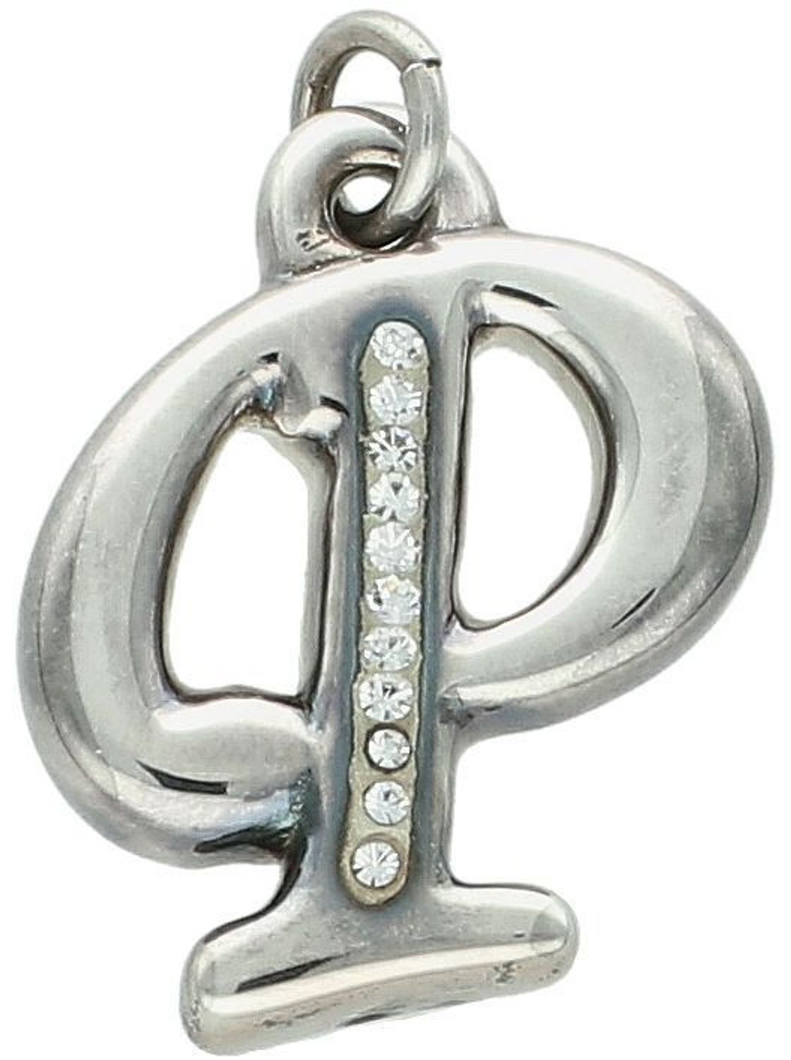 Zawieszka srebrna literka P próba 925, zdobiona cyrkoniami DIA-ZAW-8665-P-925 Jeśli szukasz biżuterii, która łączy elegancję z osobistym znaczeniem – zawieszka w kształcie literki P 1.jpg