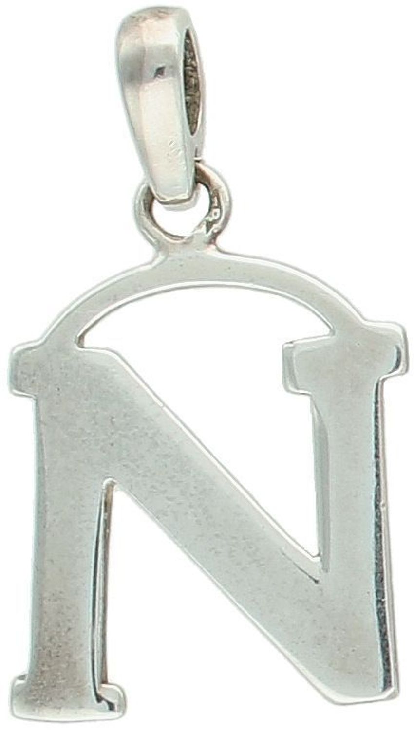 Zawieszka srebrna próba 925, literka N DIA-ZAW-8672-N-925 Elegancka zawieszka wykonana z wysokiej jakości srebra próby 925, w kształcie literki N.1.jpg